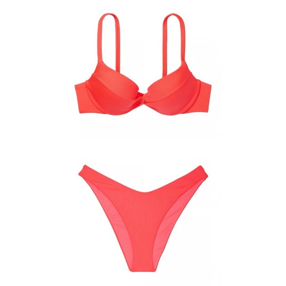 Victoria’s Secret Bikini Set in Coral - Top 34D, Bottom M